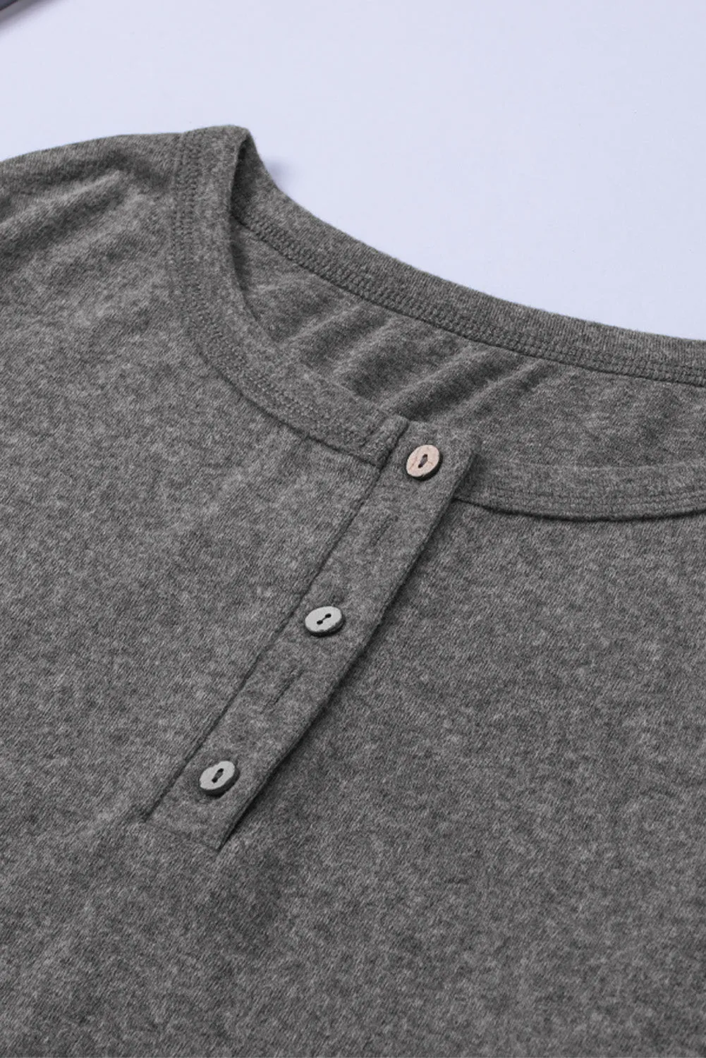 Button Up Drop Shoulder Top