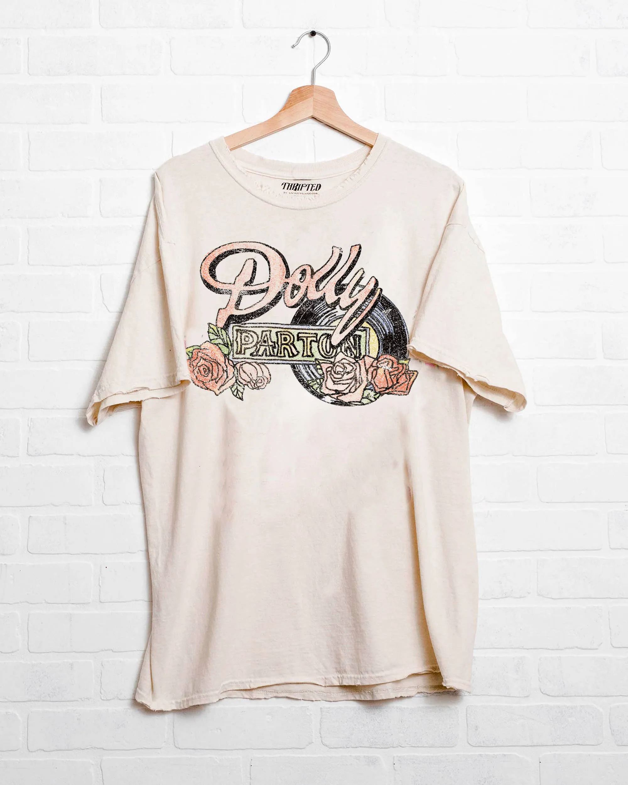 Dolly Parton Rose Record Graphic Tee