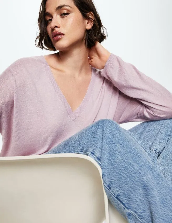 Mango - V-neck knit sweater