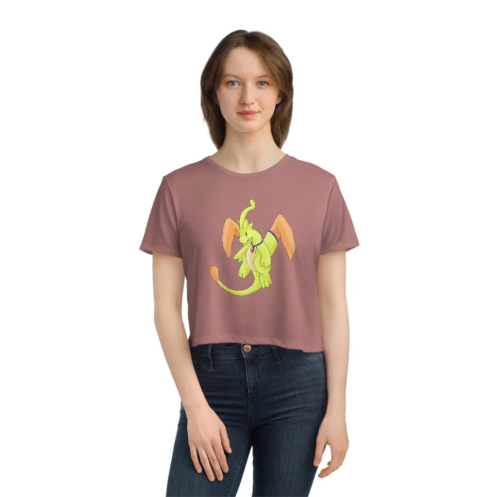 Mergilender Women's Flowy Cropped Tee
