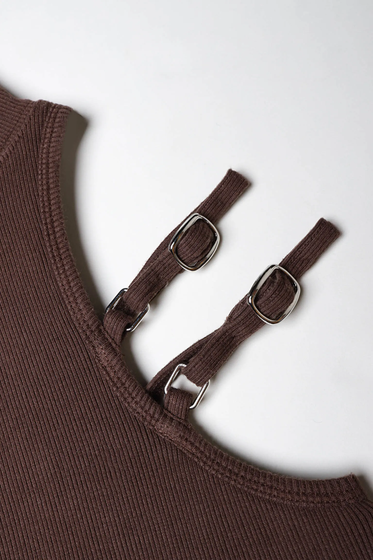 Mock neck rib top