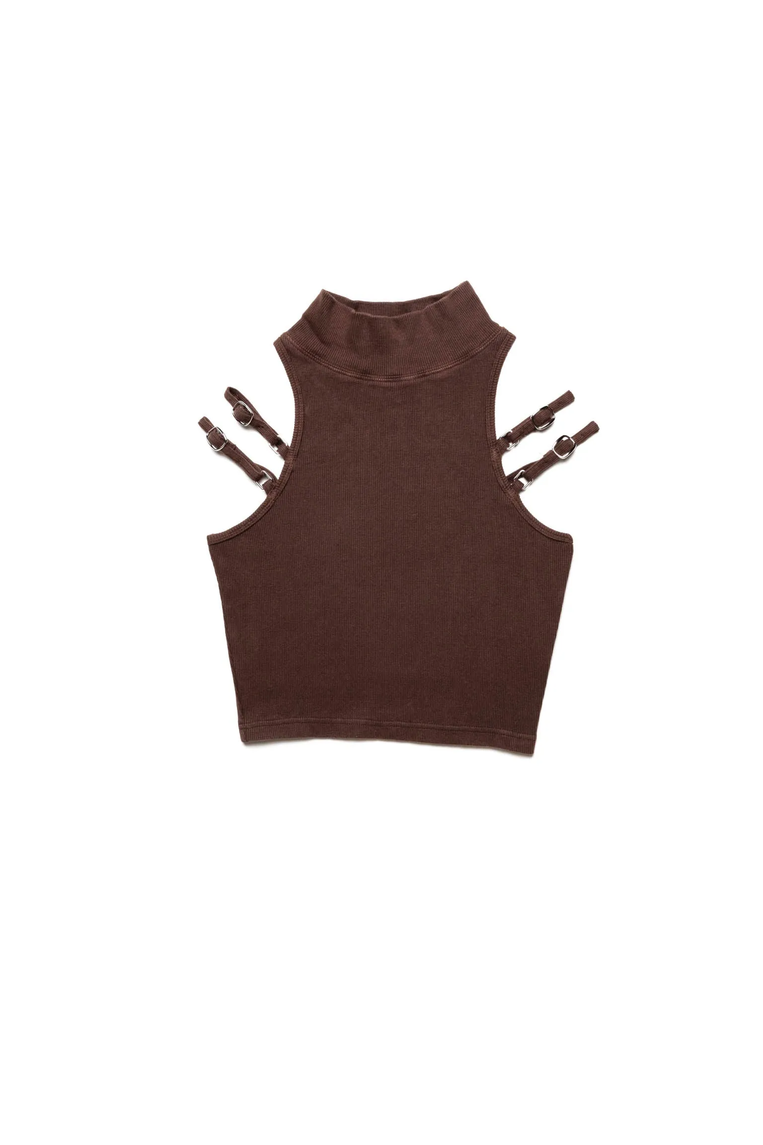 Mock neck rib top