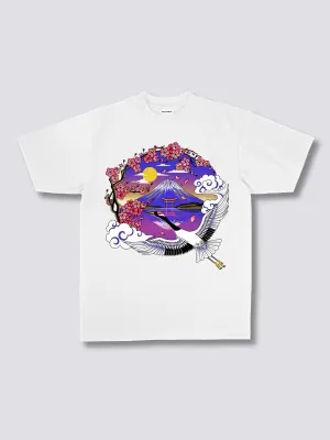 Mount Fuji Crane T-Shirt