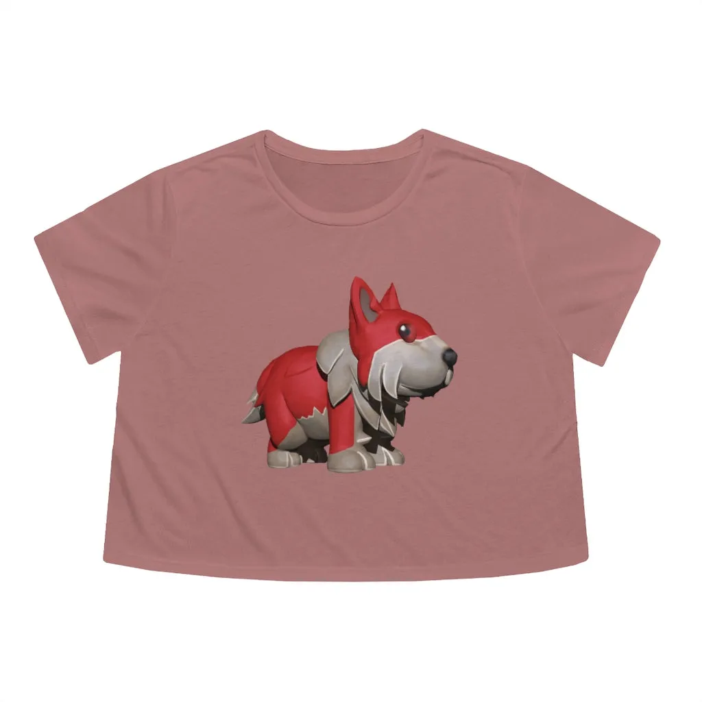Red Dog Women's Flowy Cropped Tee